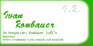 ivan rombauer business card